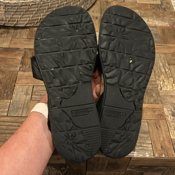 Merrell Napa Valley Slingback Leather Cork Sandals  Dark Malbec Size 8 - Picture 6 of 9